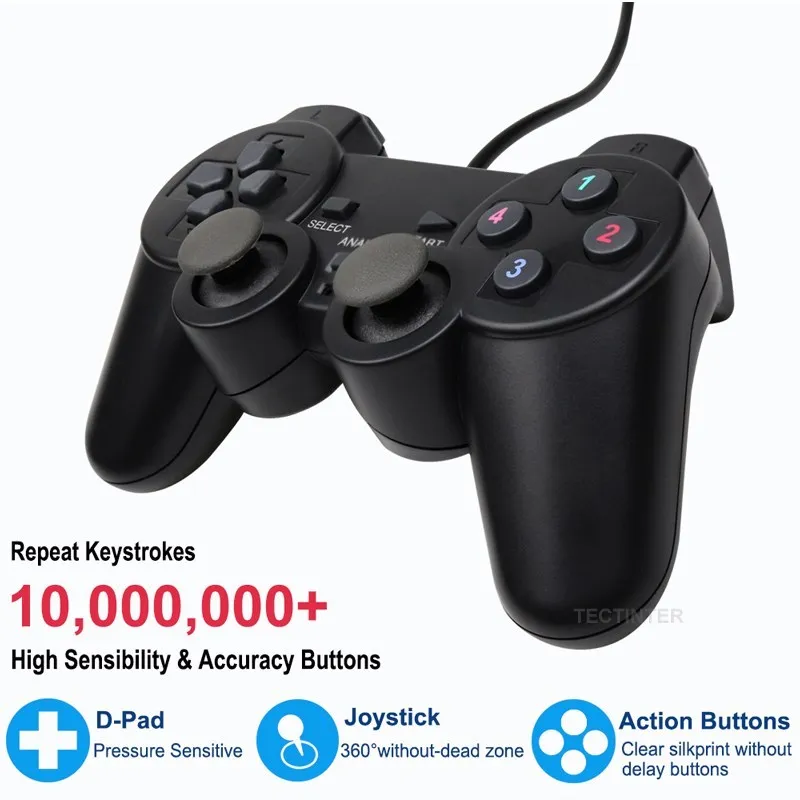 유선 USB PC 게임 조이스틱 게임패드 게임 컨트롤러 - Video Gaming Accessories 리뷰 및 가격