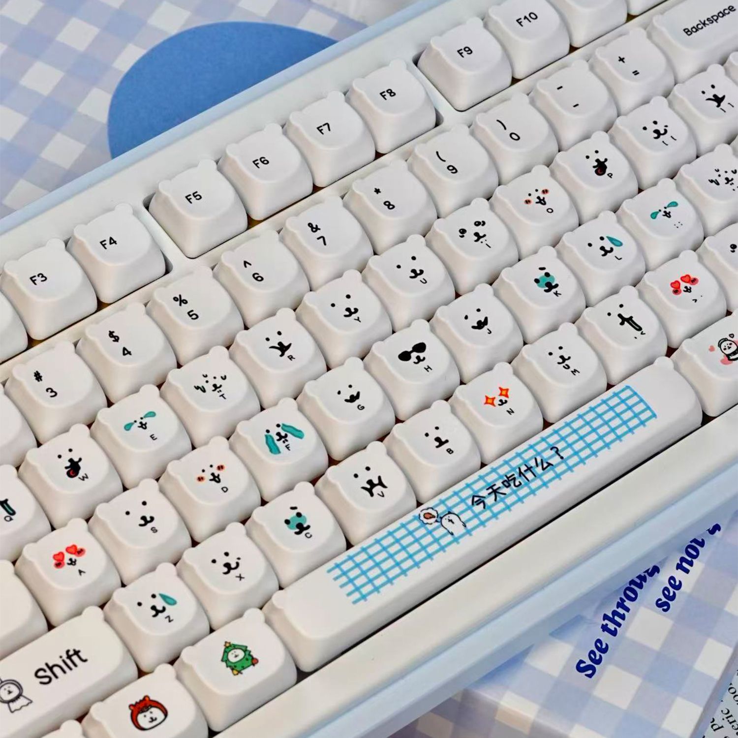 귀여운 만화 캐릭터 곰 PBT 키캡 EAO 높이 내마모 - Gaming Accessories Japan 리뷰 및 가격
