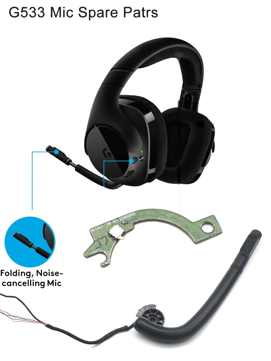 Logitech G533 게이밍 헤드셋의 교체용 마이크 - Gaming Accessories Sale 리뷰 및 가격
